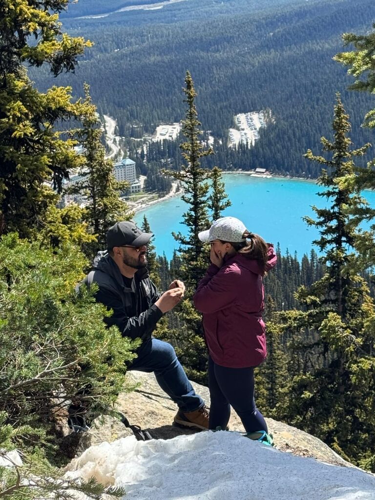 He got down on one knee! 