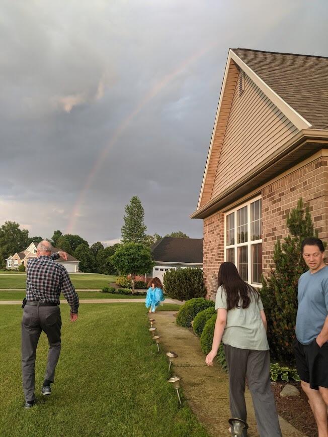 Mike started to get to know Laura's extended family during Charissa's birthday party.
