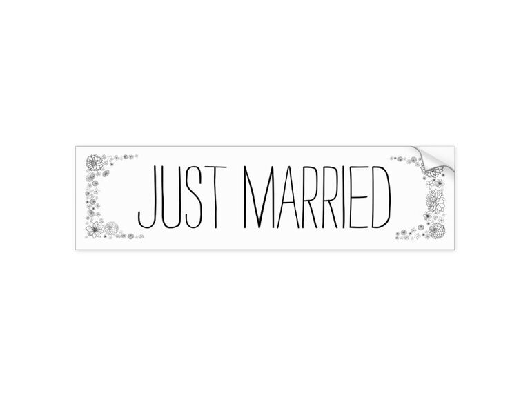 Just Married Car Decal, Wedding Car Decal, Just Married Sign, Just Married  Car Decorations, Wedding Car Decoration, Wedding Car Sticker 