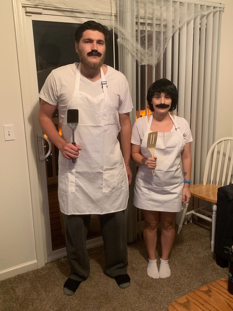 Halloween couples costume. Gene and Bob Belcher