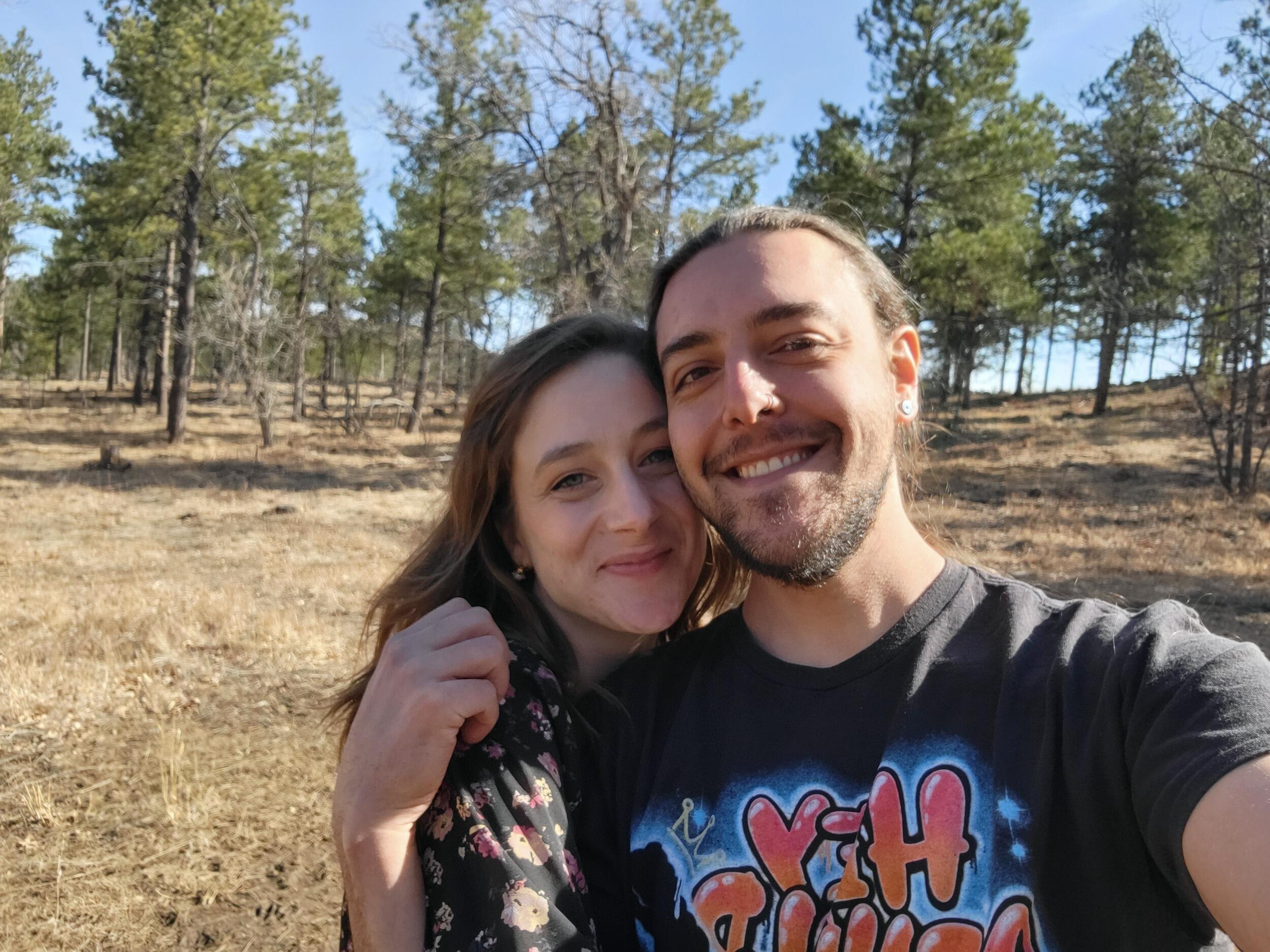 First "selfie." Five months after the first date
