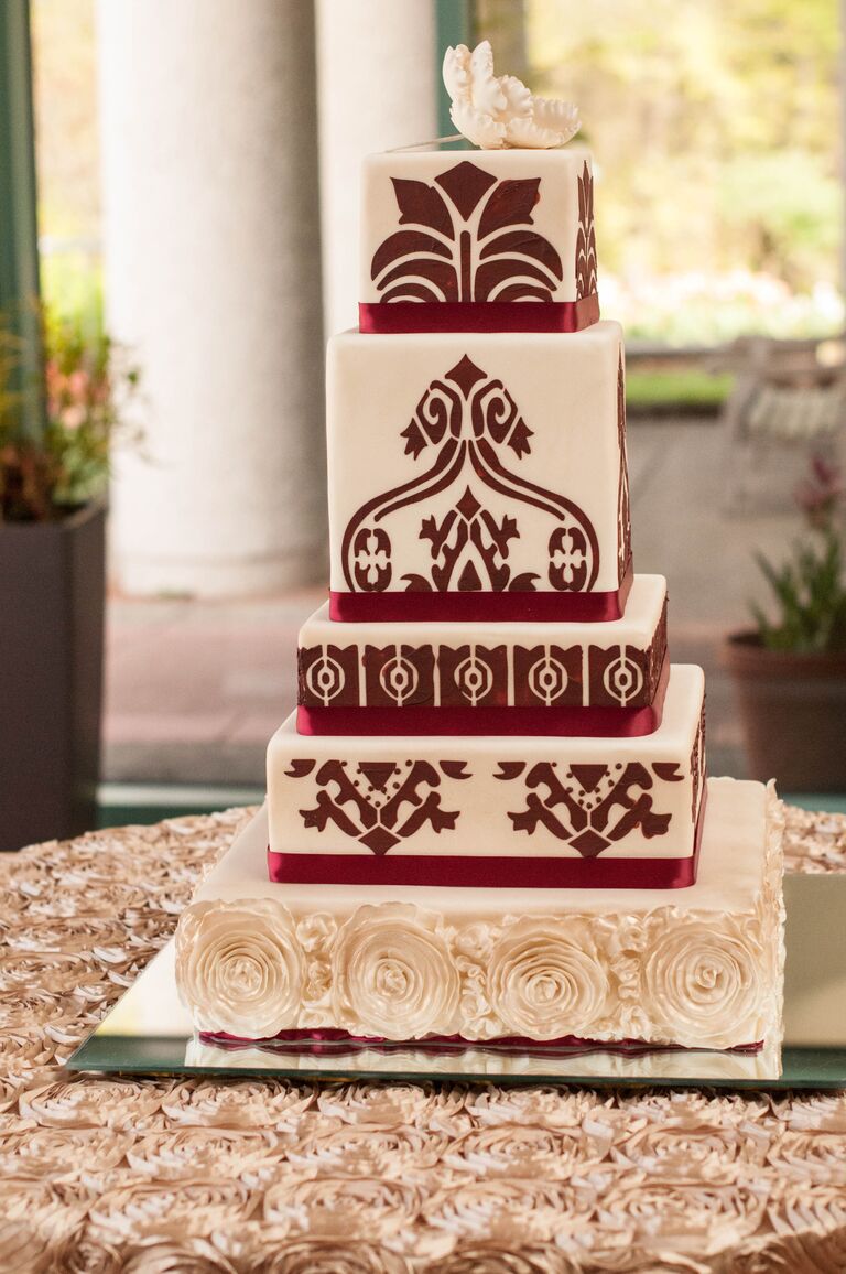 17+ Red And Gold Wedding Cake