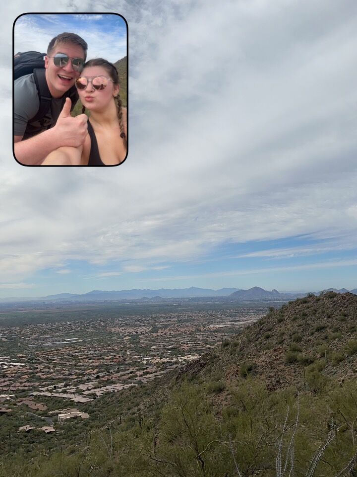 Noah proposed in Arizona on a hike