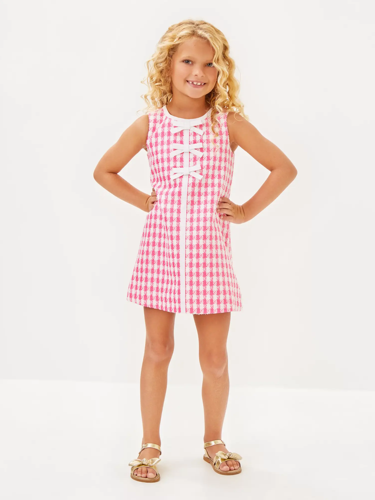 Girls pink check mommy and me dress for wedding from Lilly Pulitzer