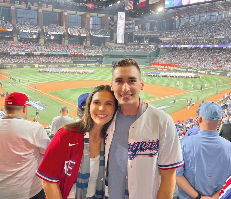 One of Jake's lifetime bucket list items, we attended our first World Series together and were fortunate enough to watch the Texas Rangers hit a walk-off HR in Game 1 against the Arizona Diamondbacks. Another check off the list of our memorable sporting event experiences together.
