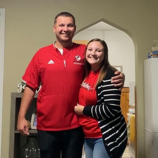 Patrick & Aubrey's first day teaching together at WHS