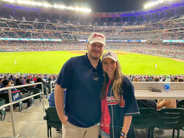 Isaac's first Atlanta Braves game after moving to GA for a summer internship!