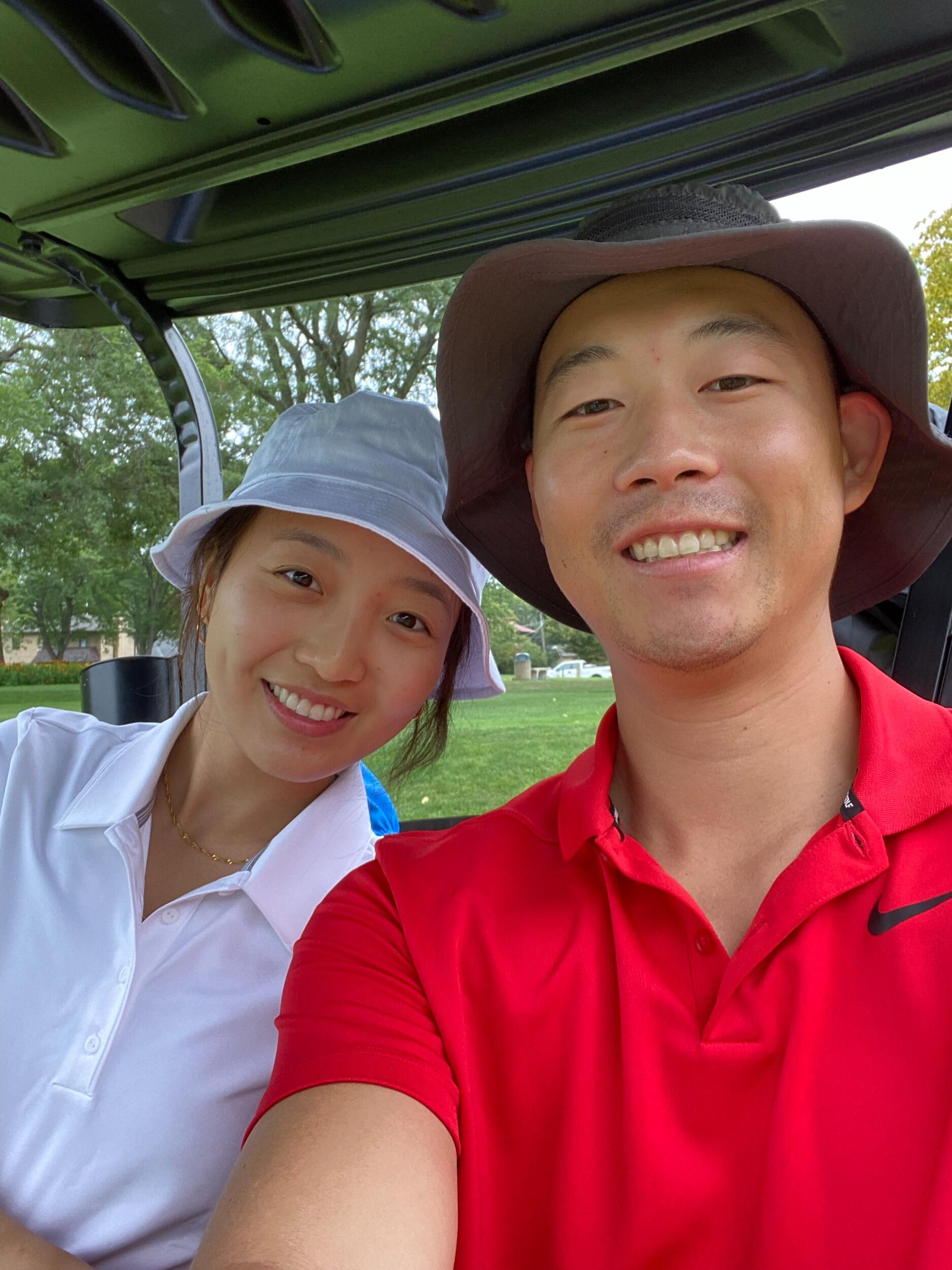 Christine learned to play golf to play with Alex and his family.