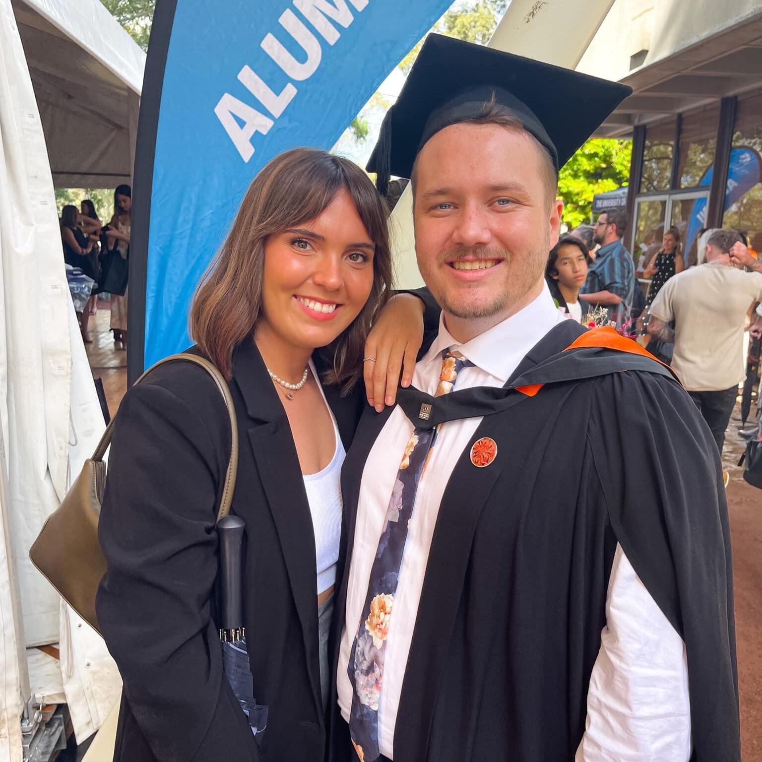 Told you it was coming Ben!! Ben graduates from University. But lets be clear, Matilda graduated first ok, she won that race. You couldn’t get two more supportive people. Ben remember that time Matilda wrote that assignment for you?? Does that mean she is part Nurse too???