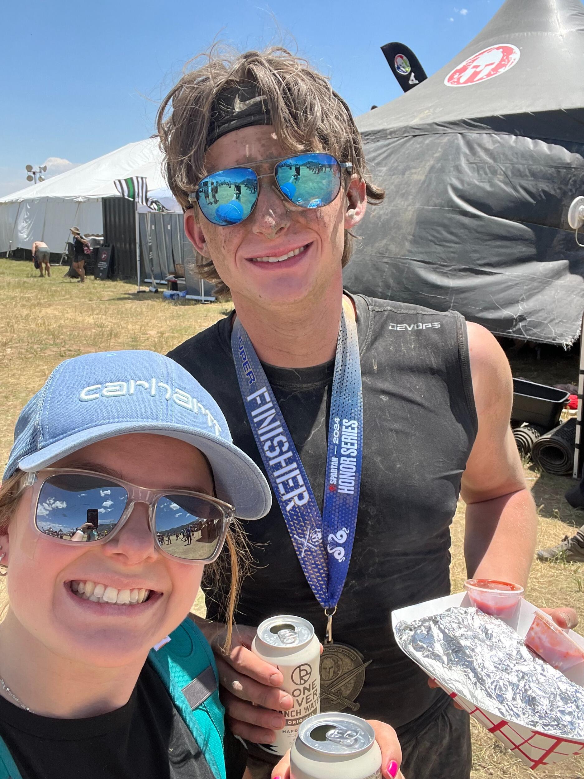 Maria supporting Matt in his 2nd race towards his trifecta.