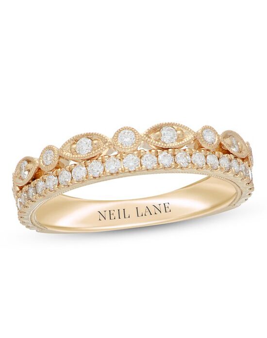 Neil Lane Men's Diamond Wedding Band 1 ct tw Round-cut 14K White Gold