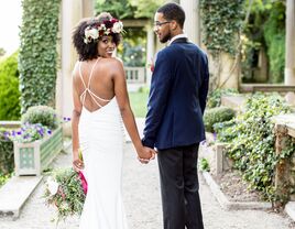 bride and groom on their wedding day