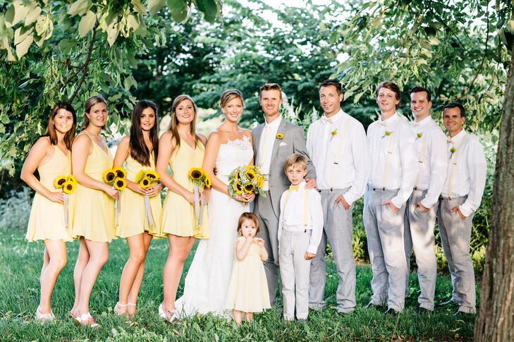 yellow summer wedding dress