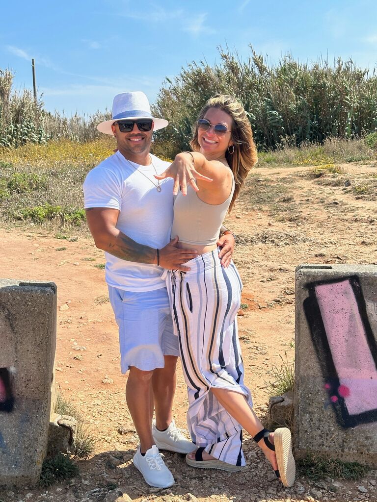 One of our first pictures after we got engaged! 