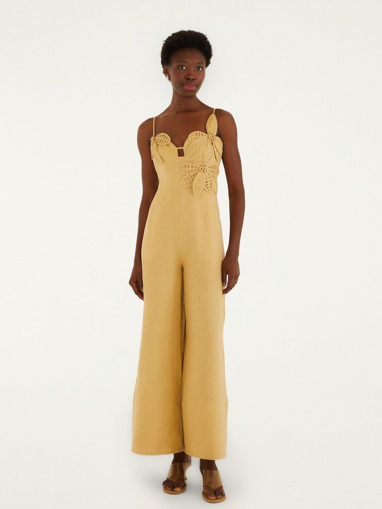 FARM Rio yellow beach wedding guest dress for mother of the bride