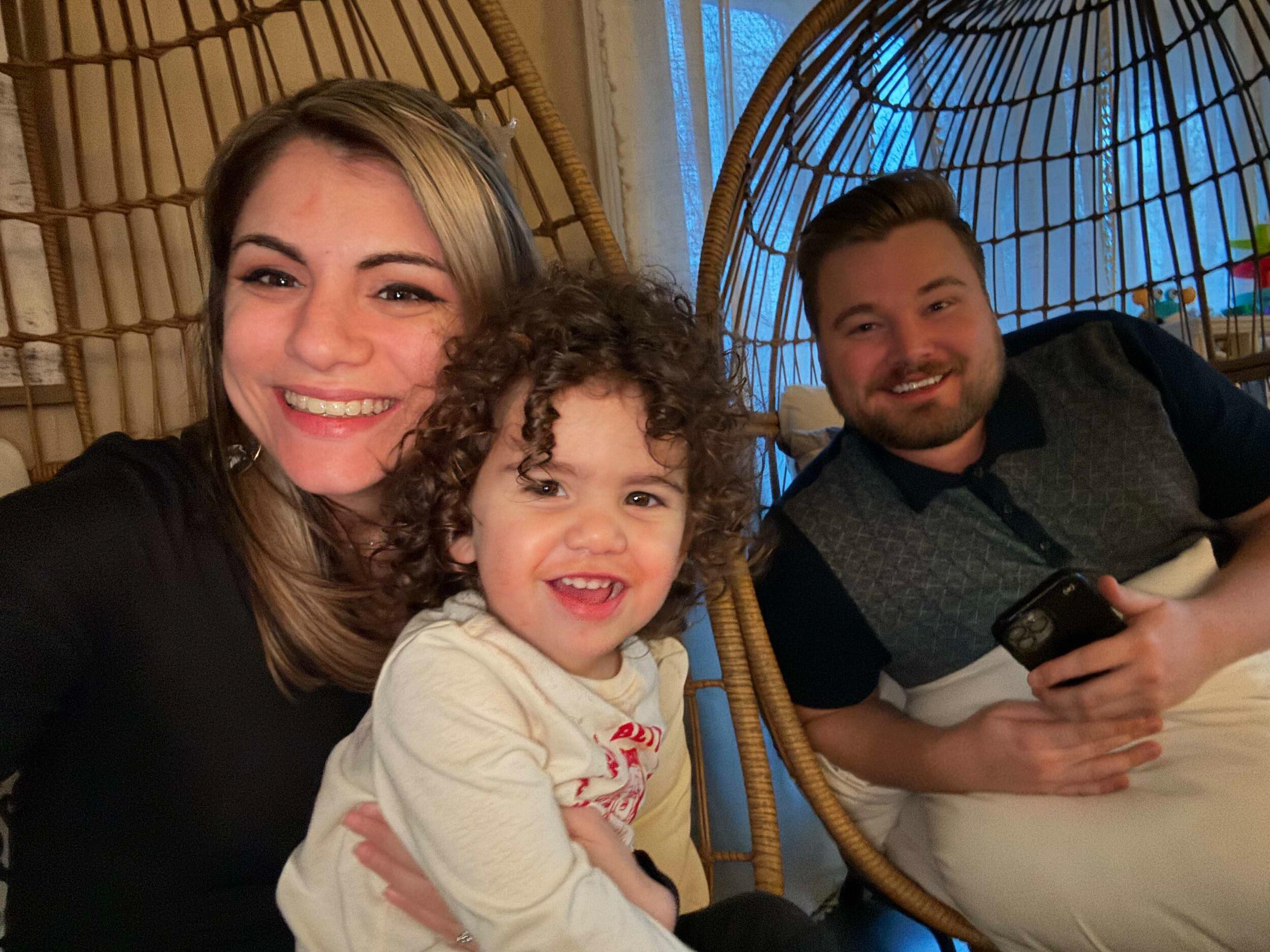 Uncle Kyle and Titi Kayla having a little fun with their crazy nephew. 