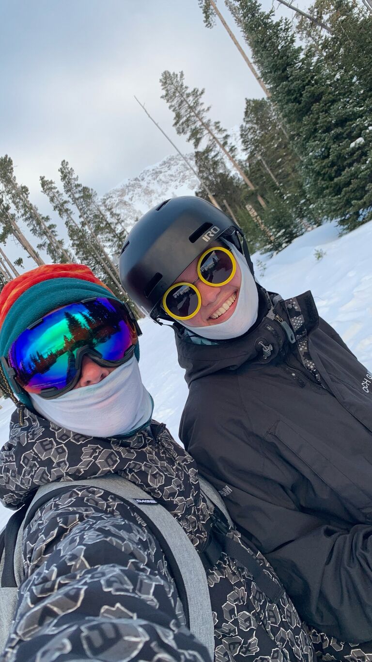 Julia's first time skiing at bridger bowl, she only cried a few times