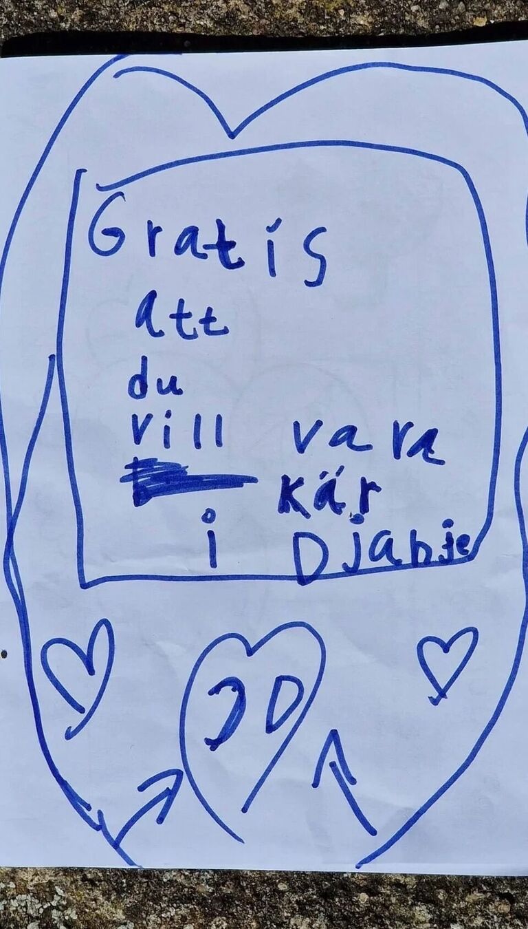 "Congratulations that you want to be in love with Daniel. Card written by Felicia. 