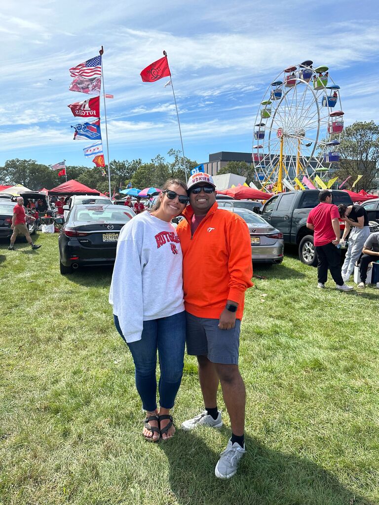 A house divided for another college football game - Rutgers vs VT