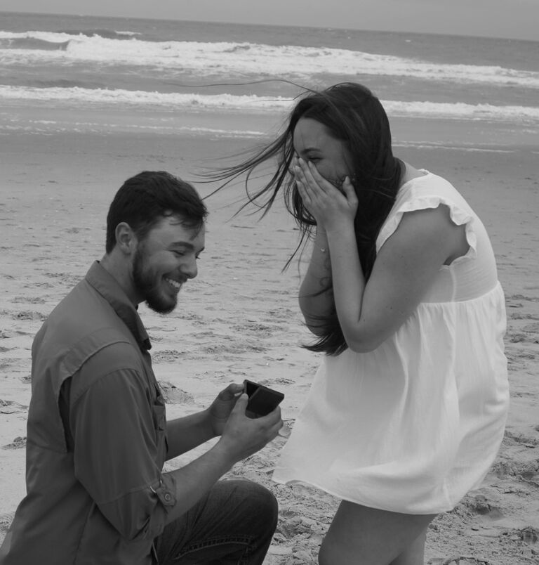With many wonderful things in between Colby proposed to Zoë on their 5 year anniversary weekend at North Topsail beach on March 25, 2023!