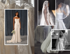 Collage of images from New York Bridal Fashion Week