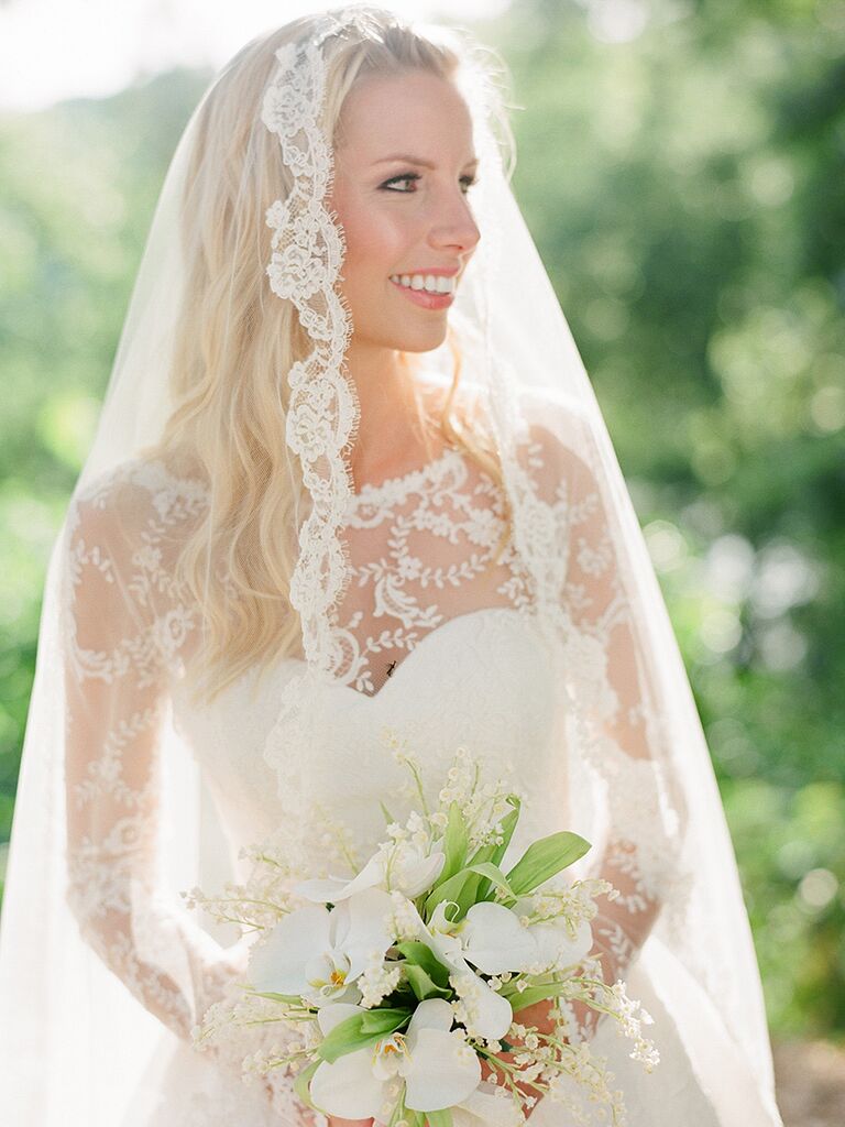 Image of wedding hairstyles for long hair and veil