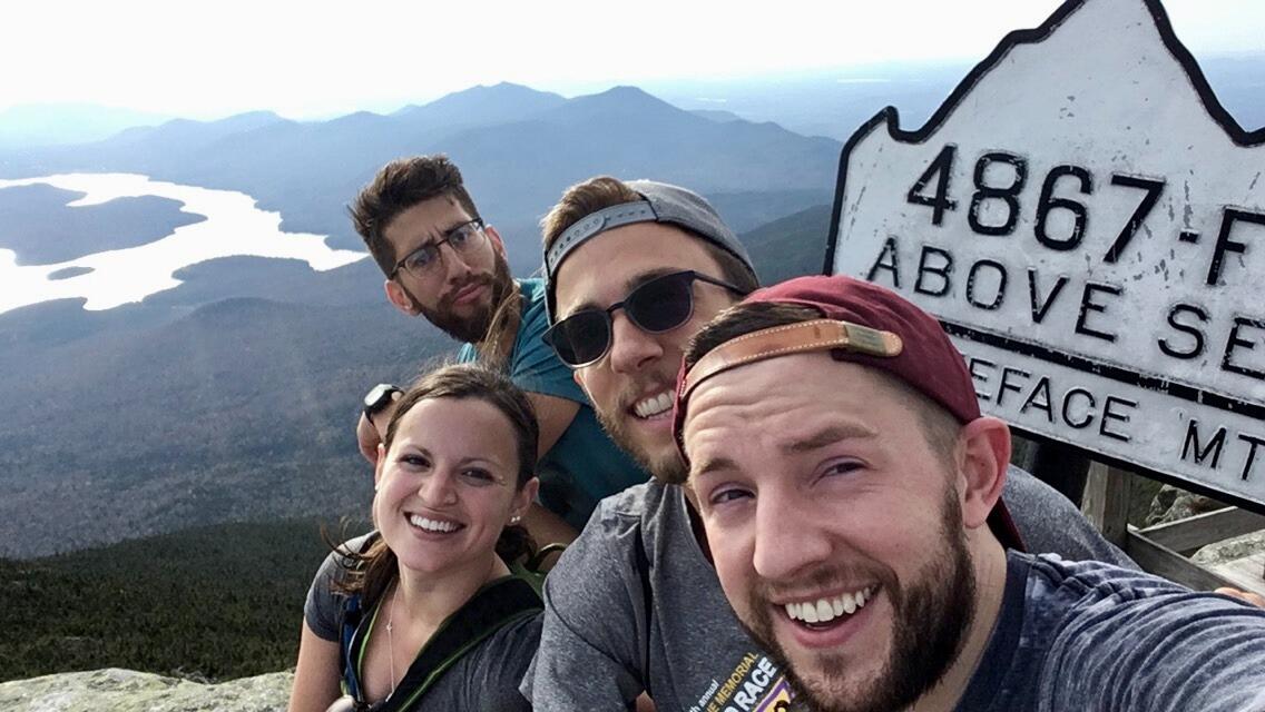 Hiking our first Adirondack high peak together (Ryan's first ever!) with the Bakowskis! 