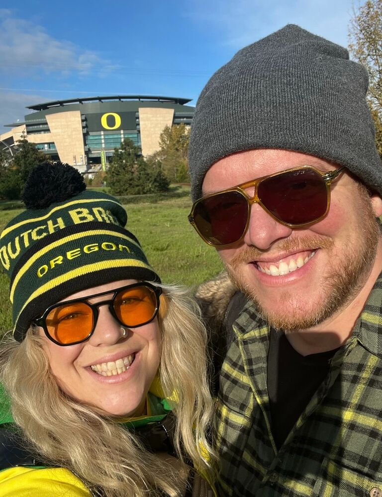 Football game at U of O. 

Sccccooooo Ducks! 