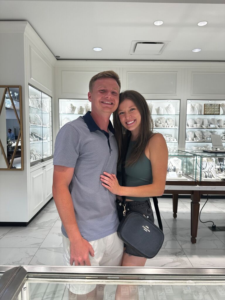 Before heading to Humboldt for the weekend, we stopped at Meierotto Jewelry in KC and looked at engagement rings. 