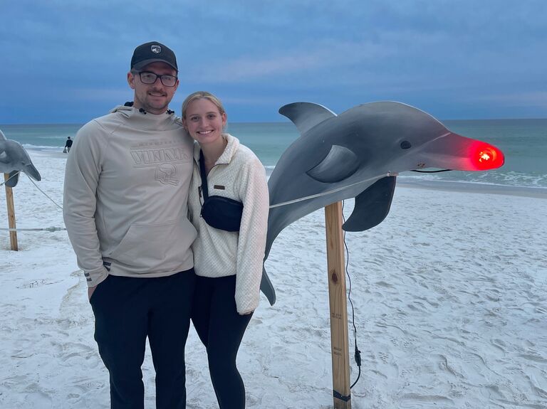 Jake and Sarah celebrated Christmas with their families in Minnesota and Florida! Meet Rudolphin ;)