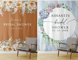 Two bridal shower backdrops 