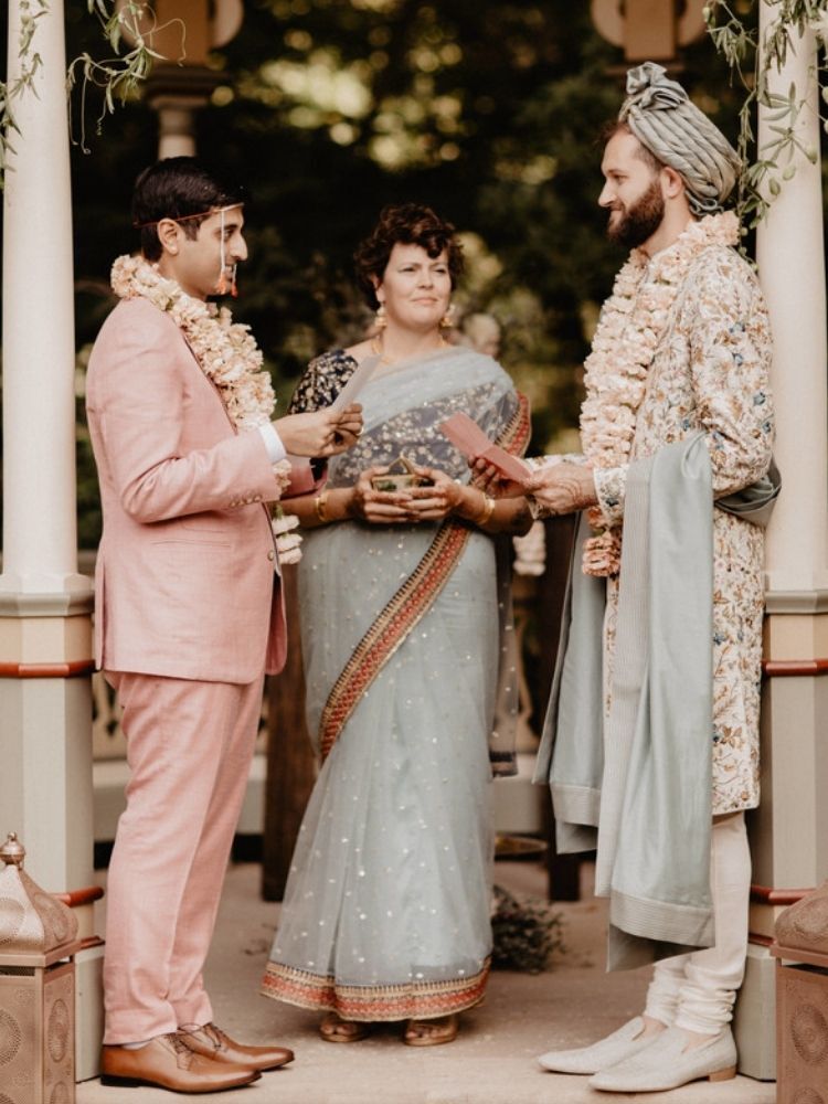 grooms during Indian wedding ceremony