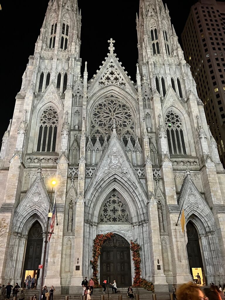 Proposal in front of St. Patrick's Cathedral after NYC Marathon