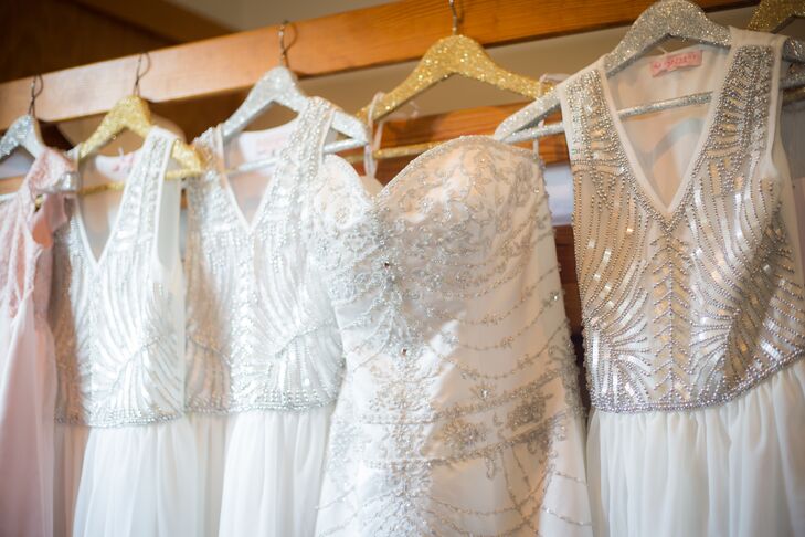 silver wedding bridesmaid dresses