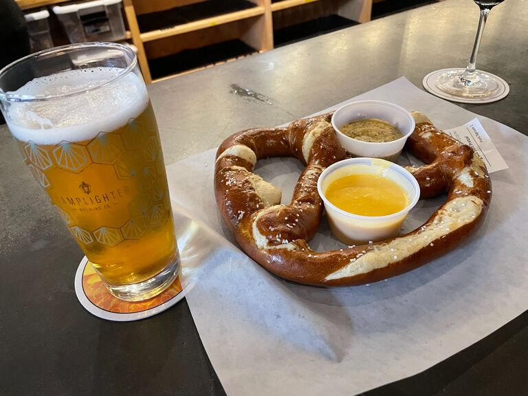 Our first date at a local brewery! 