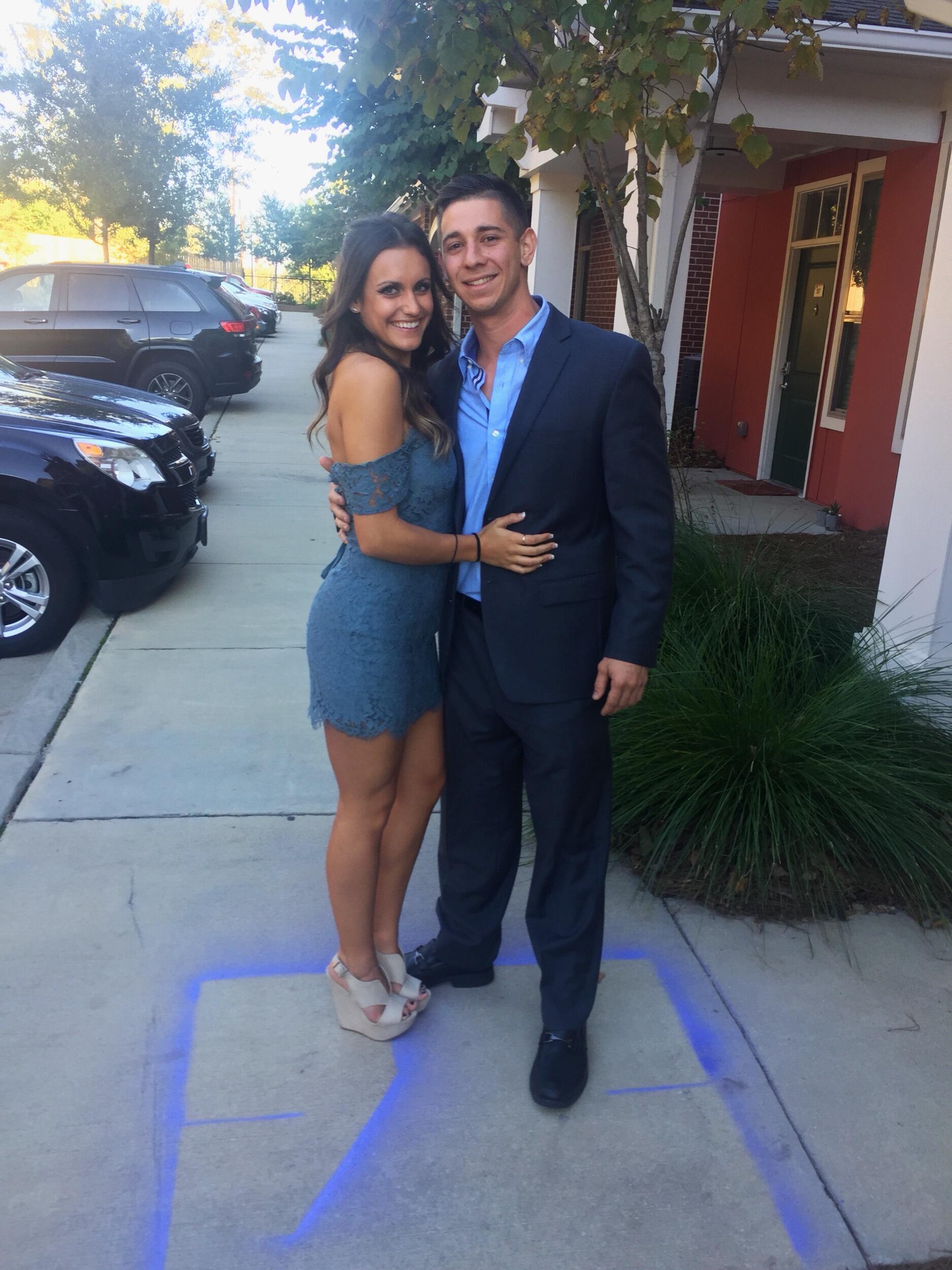 Ryan and Madison met their Freshman year at FSU in the Southgate Dorms. They were reacquainted their junior year when they realized they had a class together. Ryan heard the professor call Madison's name during attendance, and decided to wait for her after class. He offered to walk her to her next class and continued to do so for the rest of the semester. Finally, Ryan got the courage to ask Madison out on a date. If you know Madison, you know she will never turn down free food. The rest is history... enjoy this timeline of our many "firsts" together :) Starting with Madison inviting Ryan to her sorority formal!