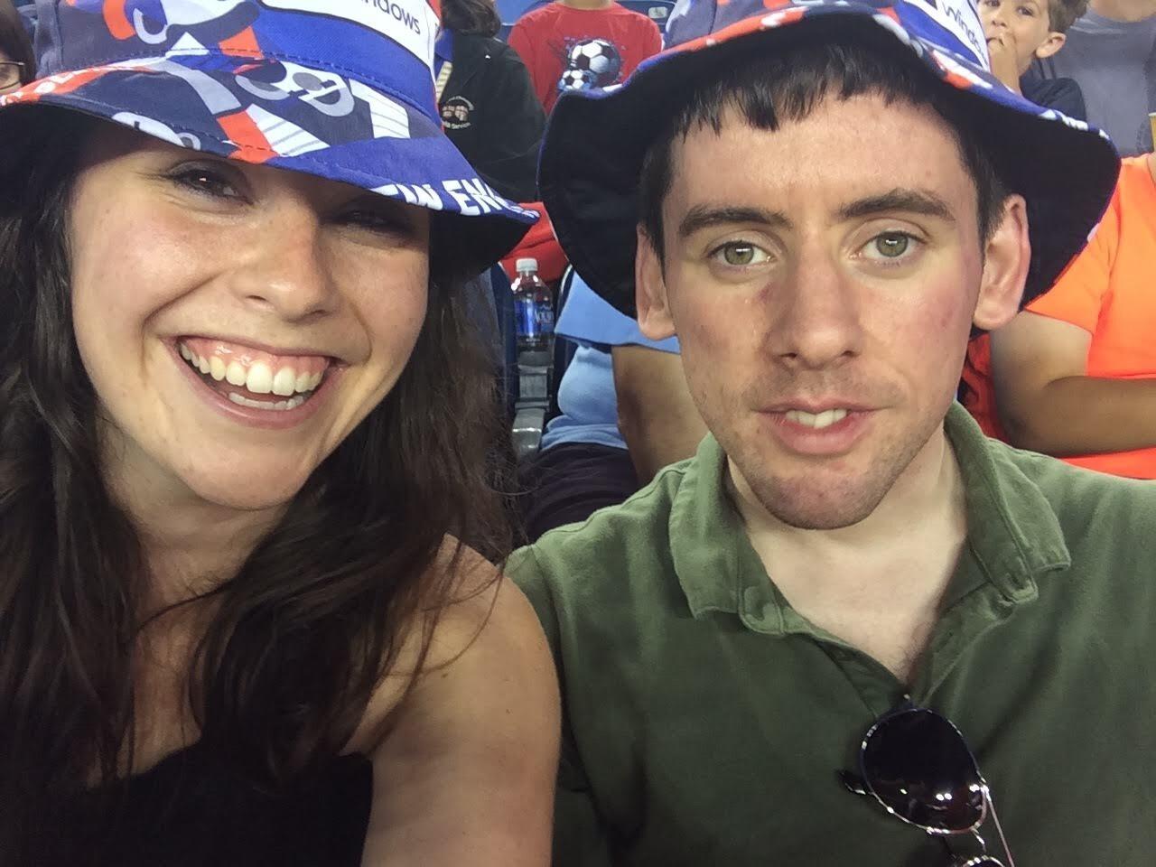 First photo taken together.  At a New England Revolutions game--they probably lost.