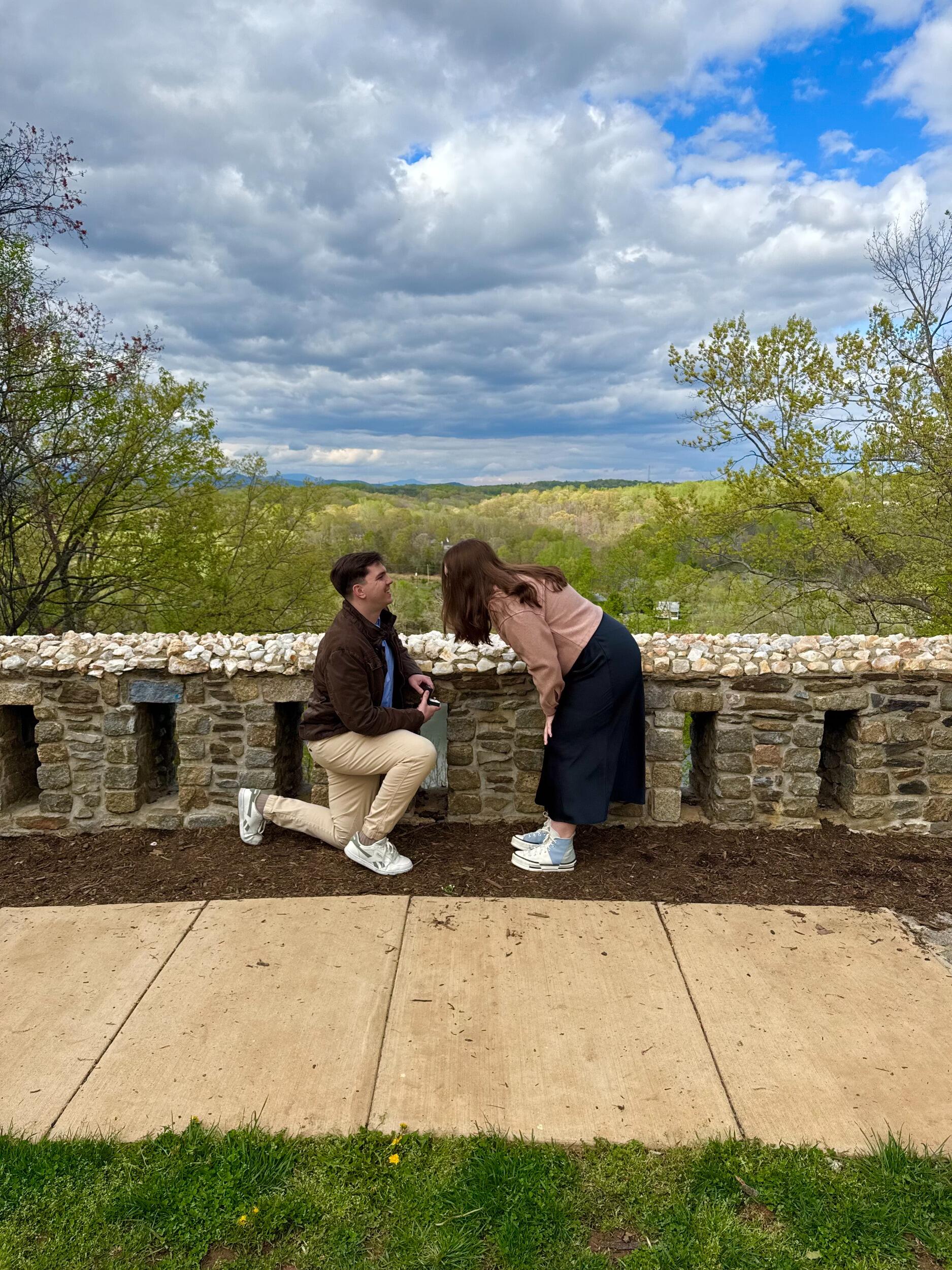Scotty pops the question 
(she said yes)
