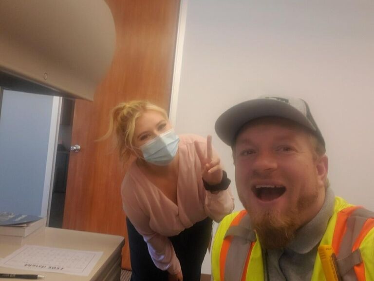 Jason and Megan met through work at Wilson Electric in Tempe, AZ. Jason worked as the Workforce Development Manager and Megan in Human Resources. They instantly hit it off with jokes and laughs about their work. Jason made the first move, asking Megan if she "had any plans after work" where the next day they went on their first date to the drive-in movies to see the movie, Buddy Games. Jason's car battery died, and needed a jump to drive Megan back home - what a first impression he left.