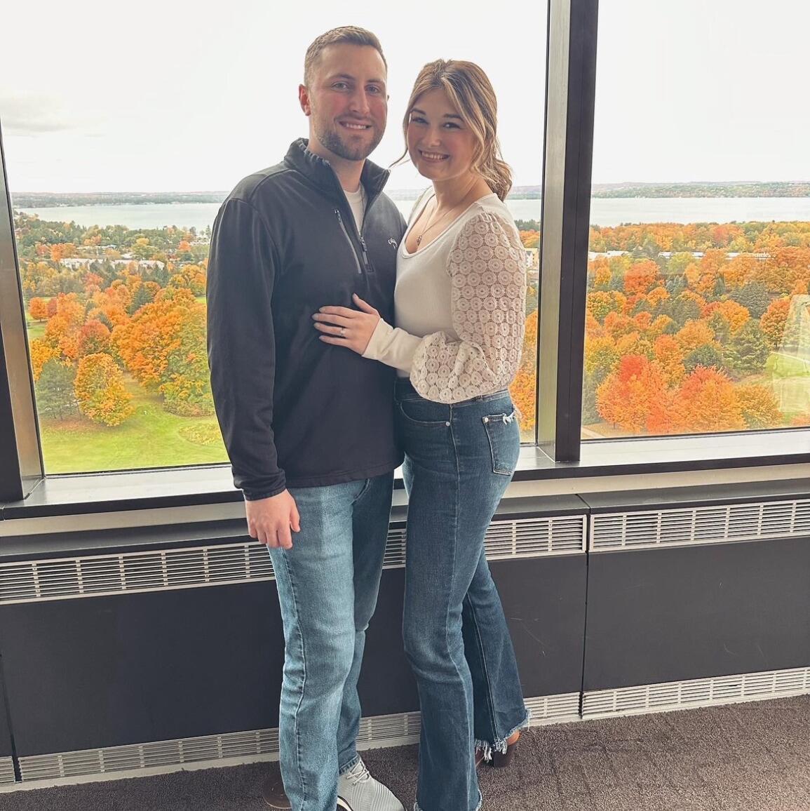The YES day!! The day Brandon proposed at the Grand Traverse Resort after booking a fall color brunch! Thanks, Britt for helping out and getting the ring to us and capturing the best moments of our lives so far!