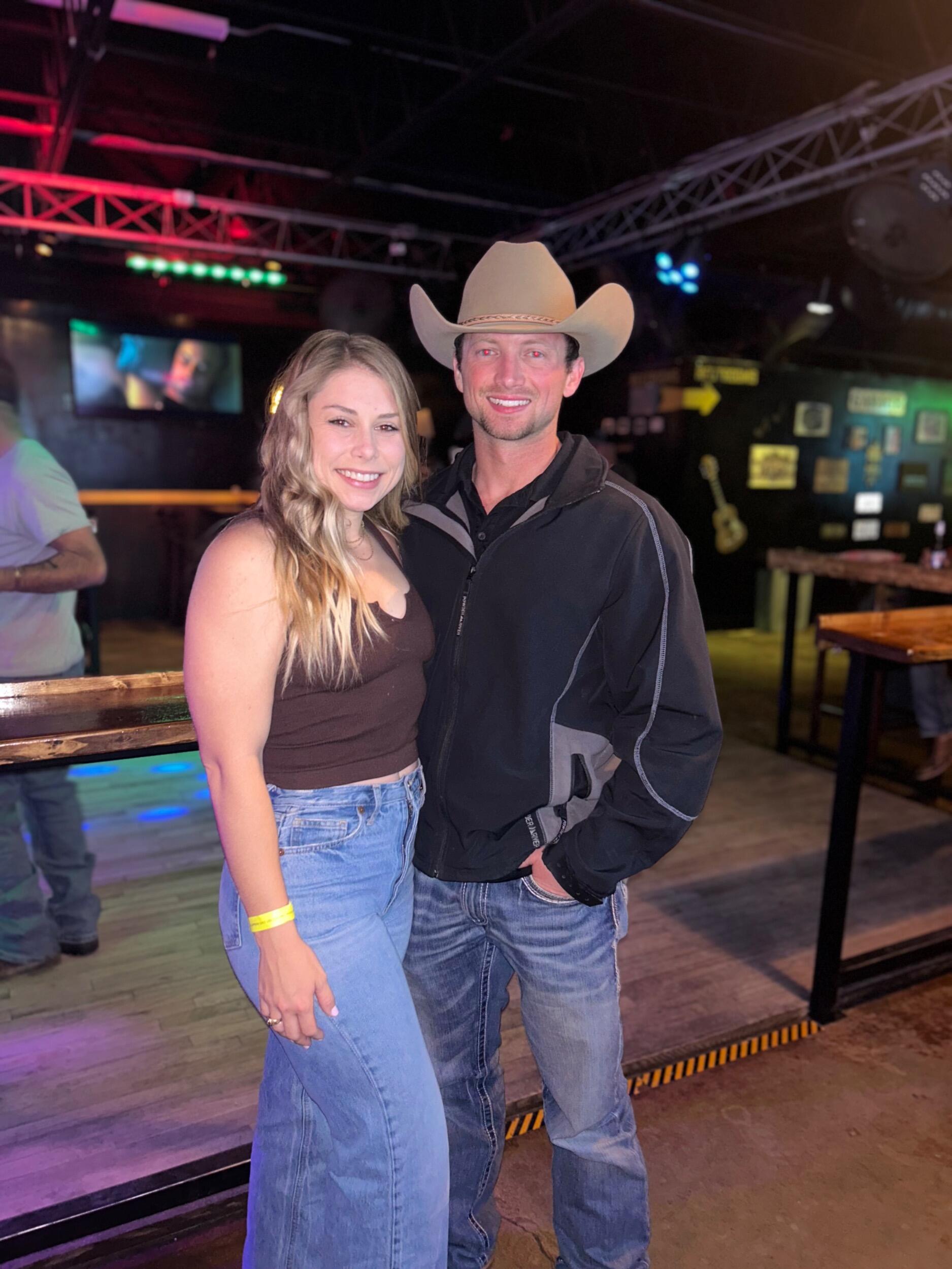 This was one of our first dates. We went dancing at Jimbo’s garage. Yes, Kyle did ask me to dance. 