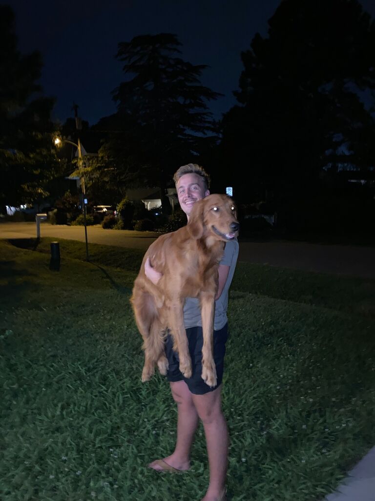 Brendan's love for Red Goldens stemmed from this good boy floof, Petey. Little did we know we would be getting Petey's descendant little brother a year later! 