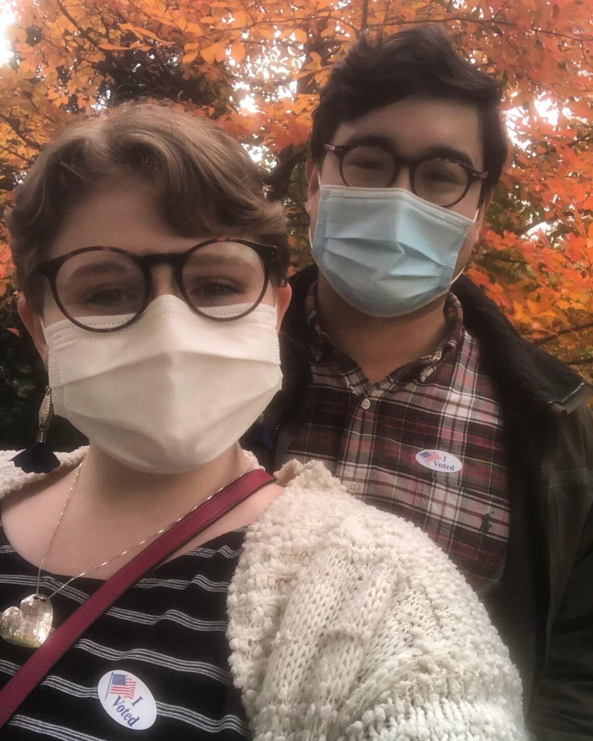 The next year was a tough one: covid forced us into long distance for a few months before Cara moved back up to Boston after graduation. While Samuel was working at Boston Medical Center during the pandemic, Cara worked as a field organizer in the 2020 election. We were so excited to go vote together.