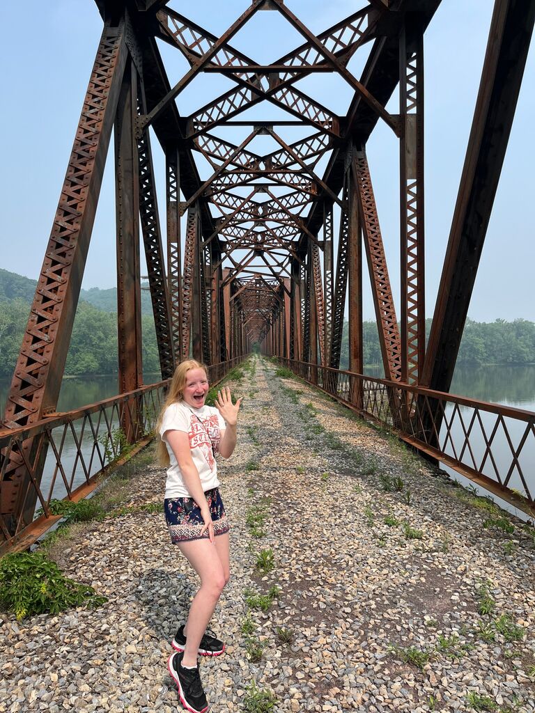 dated for two and half years, then Jesse asked me to marry him on Wally's train bridge in Catawissa, PA