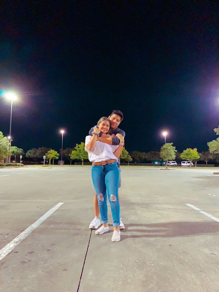 Once the pandemic closed school both of them moved back home and started a long-distance relationship.  In order to see each other they would order curbside food and have car picnic dates. This became the norm for them as it became the summer months. 