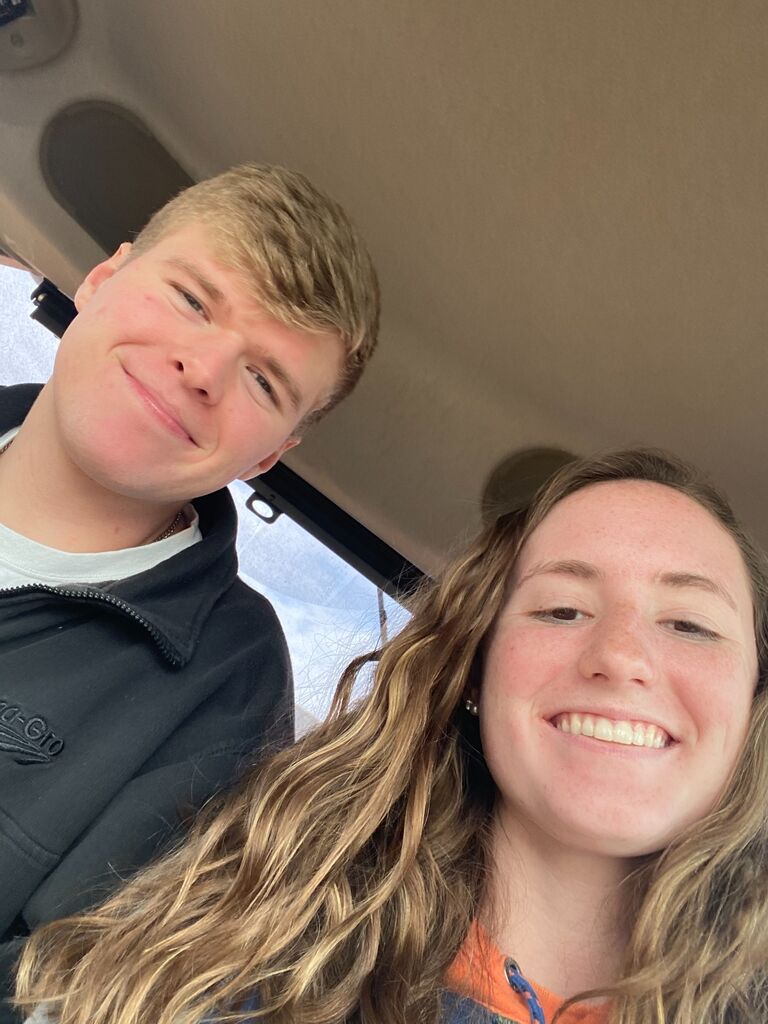 Brady taught me how to drive a tractor! 