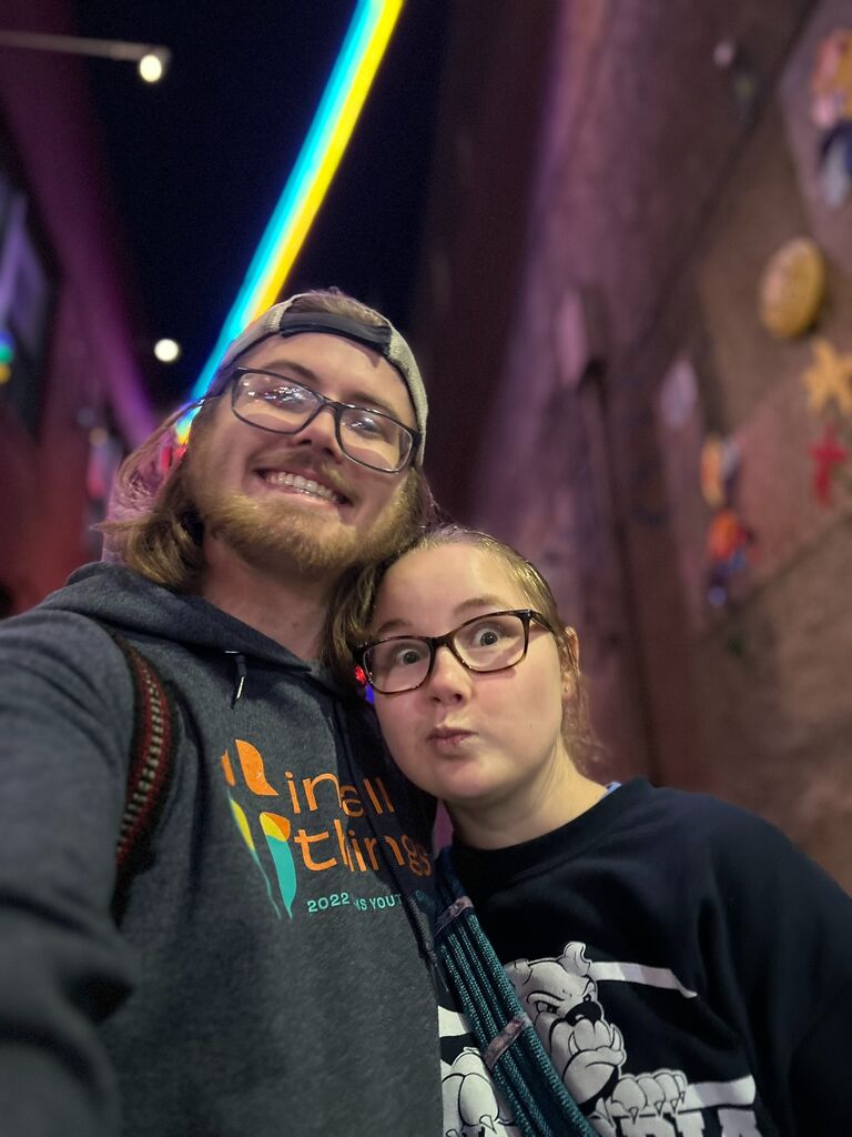 After ice skating a group of us got ice cream and found this cool-looking alley; here is another photo of us