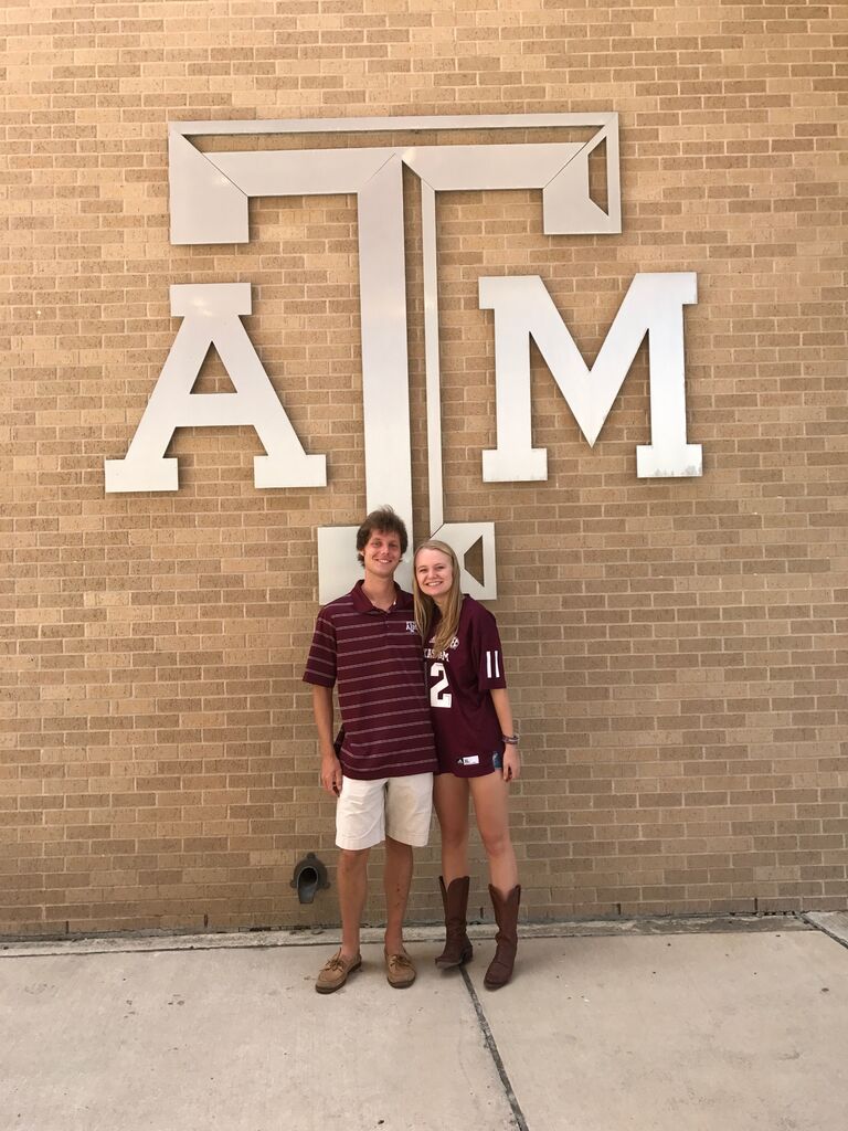 Despite growing up in Houston, only blocks away from each other, we first met through mutual friends during undergrad at Texas A&M University. We started dating in September of 2017 and attended our first football game together. Little did we know, there were many more games to follow over the next 7 years! 