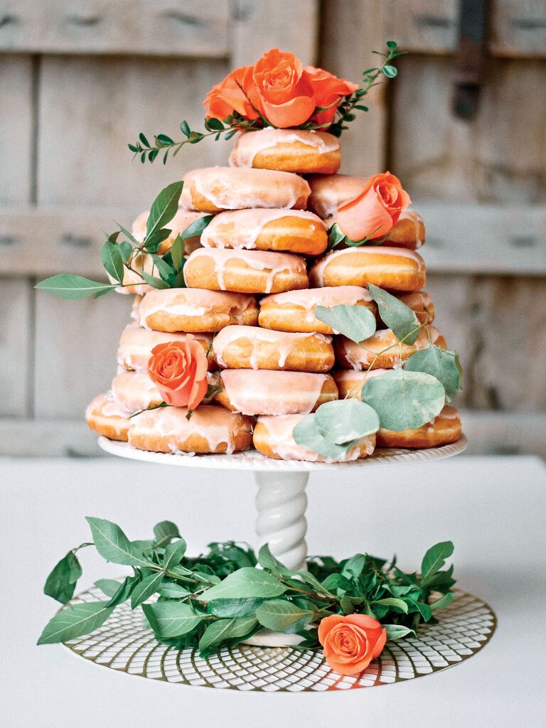 Stack of glazed doughnuts