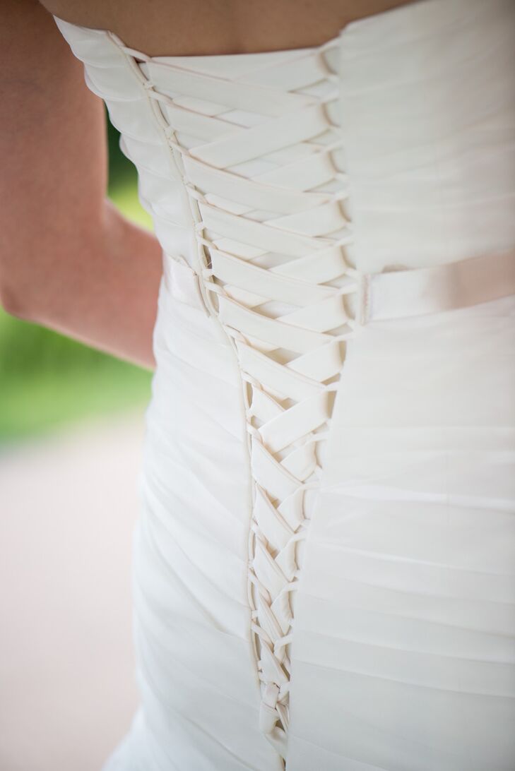 white corset wedding